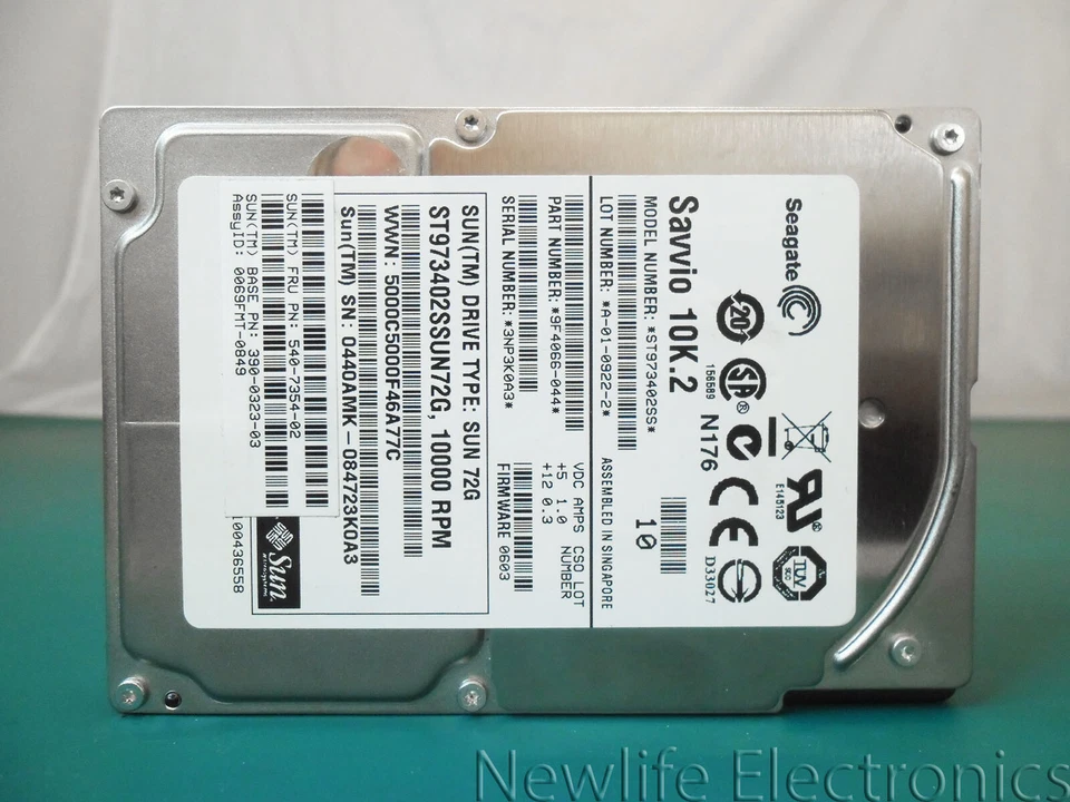 Sun Microsystems Savvio 72GB 10,000 RPM 2.5 in. SAS HDD 540-7354-02 390-0323-03 - Image 2 of 4