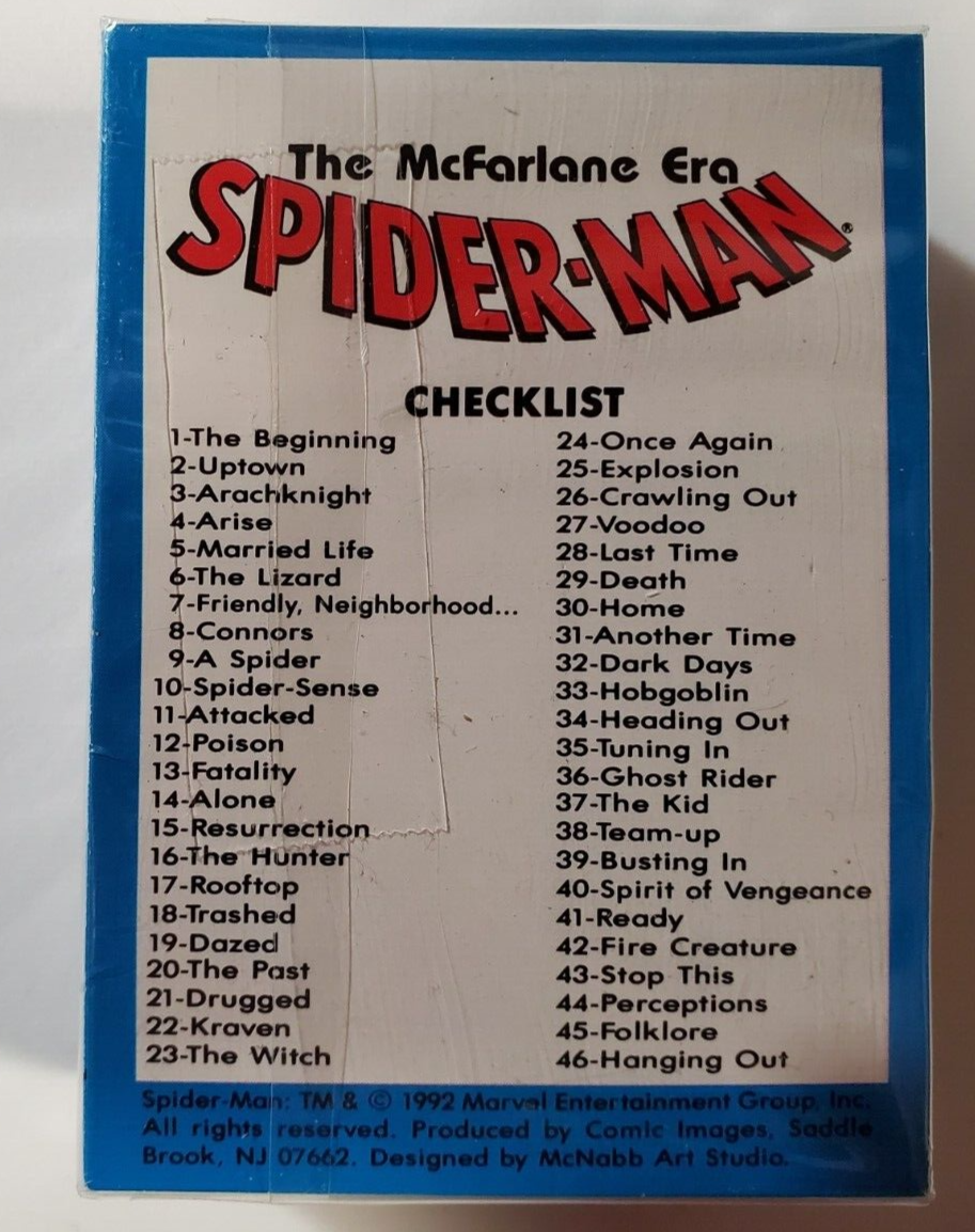 1992 McFarlane Era Spider-Man Trading Card Base Set~Comic Images