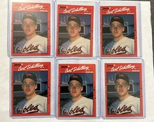 (6) Curt Schilling 1989 Leaf #667 Cards