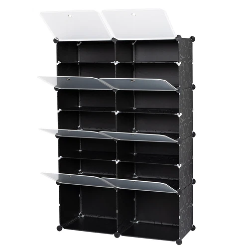 Hot Sale 7-Tier 28Pair Shoe Rack Organizer 14Grids Tower Shelf Storage Cabinet - Picture 6 of 8