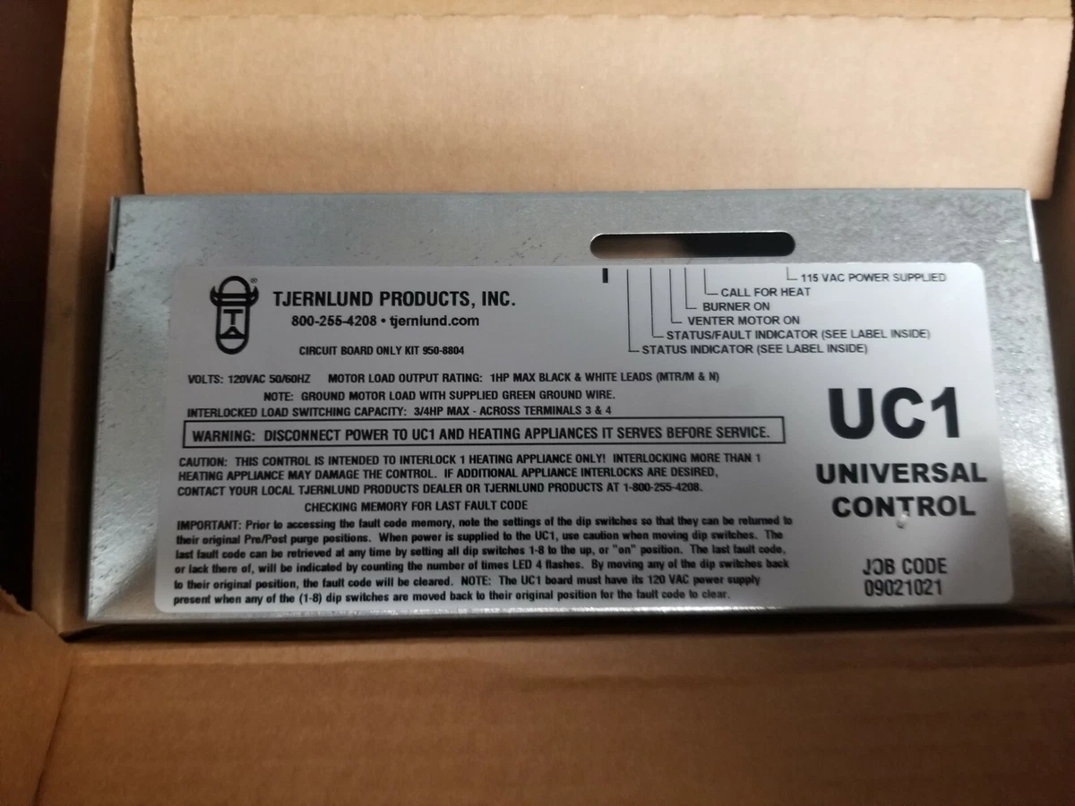 Tjernlund UC1 Universal Control For Oil Burner Power Vent Systems | eBay