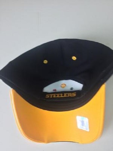 PITTSBURGH STEELERS  ADULT BLACK WHITE & GOLD HAT NEW & OFFICIALLY LICENSED - Bild 2 von 2