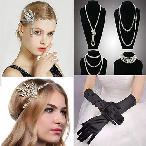 Women 1920's Charleston Gatsby Flapper Accessories Costume Fancy Dress Cosplay - Picture 4 of 15