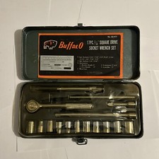 Vintage Buffalo Ratchet & Socket Set 17 Piece...