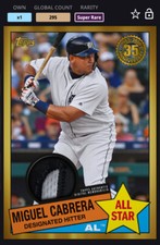 [DIGITAL CARD] TOPPS Bunt 2020 MIGUEL CABRERA 1985 ALL STAR GOLD, TIGERS, 275cc