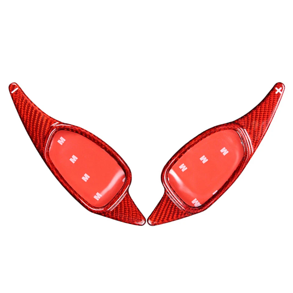 Steering Wheel Shift Paddle For Audi A5 S3 S4 S5 S6 SQ5 RS3 RS4 Carbon Fiber Red - Image 4 of 4