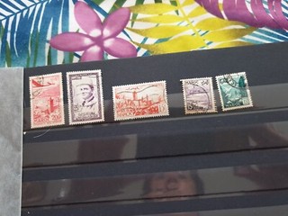 5 timbres colonie française Maroc