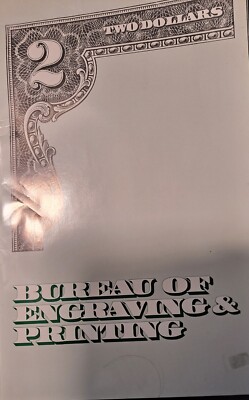 TWO DOLLARS BUREAU OF ENGRAVING & PRINTING 1995 SERIES 4 $2