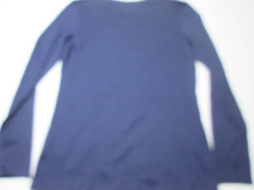 Maglia Nike donna taglia M manica lunga blu navy girocollo dri-fit stampa logo abbigliamento sportivo - Foto 2 di 8