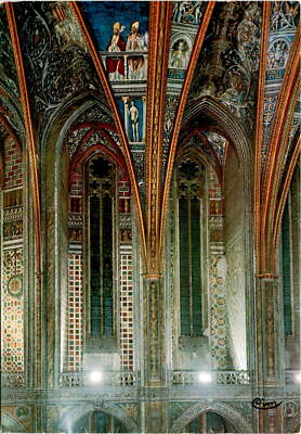 Vintage postcard of Cathedral of Sainte-Cécile, Albi, France.