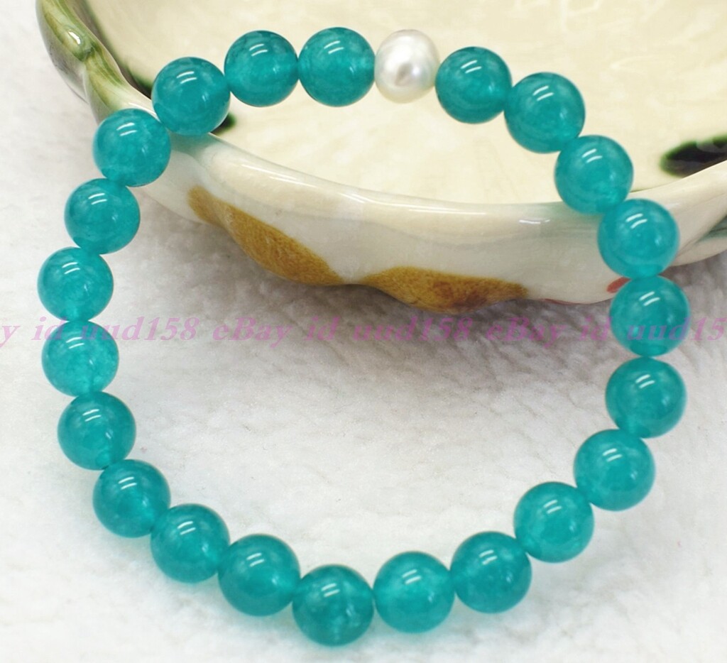 Stretch Bracelet with 8mm Amazonite Varied Color Beads Stretch Bracelet with 8mm Amazonite Varied Color Beads