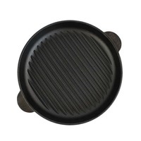 Ø30Cm Grillpfanne Zwei Griffen Gusseisen BräTer Schmortopf Servierpfanne Grill