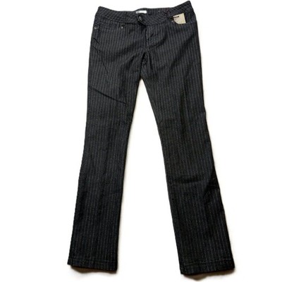 So Wear It Declare It Low Rise Pants Women s Size 11 Black Pinstripe NWT