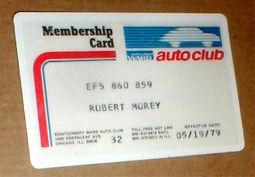 Montgomery WARDS  AUTO CAR CLUB Membership Card - Exp 5/19/1979 used - Image 3 of 4