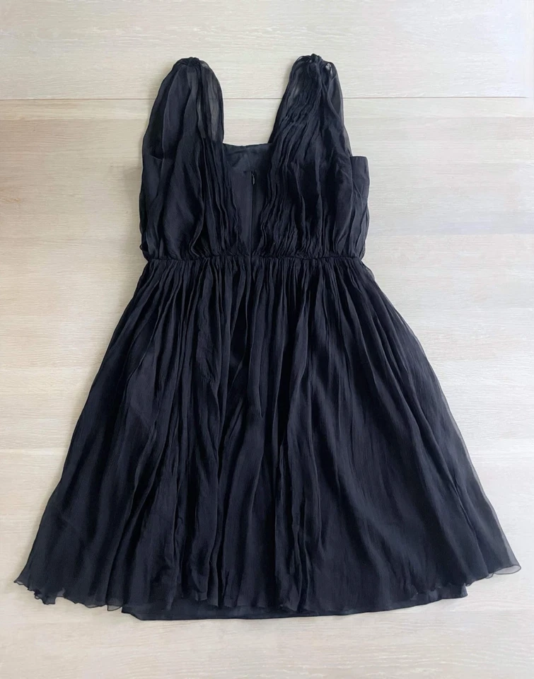 Vestido Marimekko vintage, vestido de seda de cóctel negro, talla 38, EE.... - Imagen 3 de 4