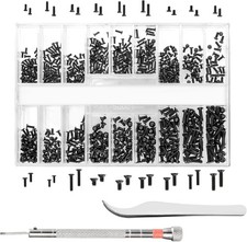 630 Pcs Tiny Micro Repair Screw Kit Eyeglass Sunglass Repair Kit with Screwdrive