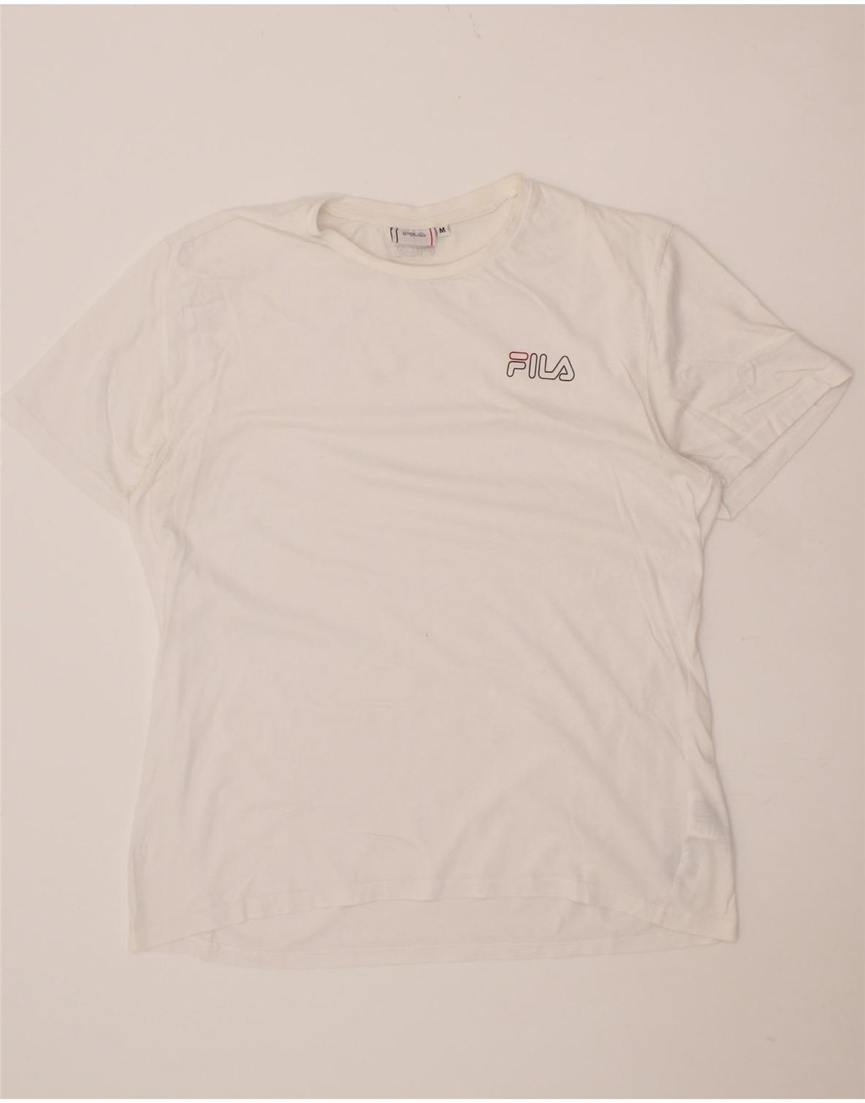 T shirt uomo FILA top media cotone bianco AR05
