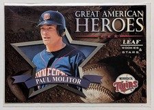 1998 Great American Heroes Samples Paul Molitor 1854/2500 Minnesota Twins #17