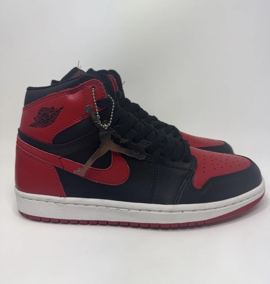 Nike Air Jordan 1 Retro 2001 Bred High Negro/Rojo 136066-061 Para hombres Talla 9 Foto 3 de 4