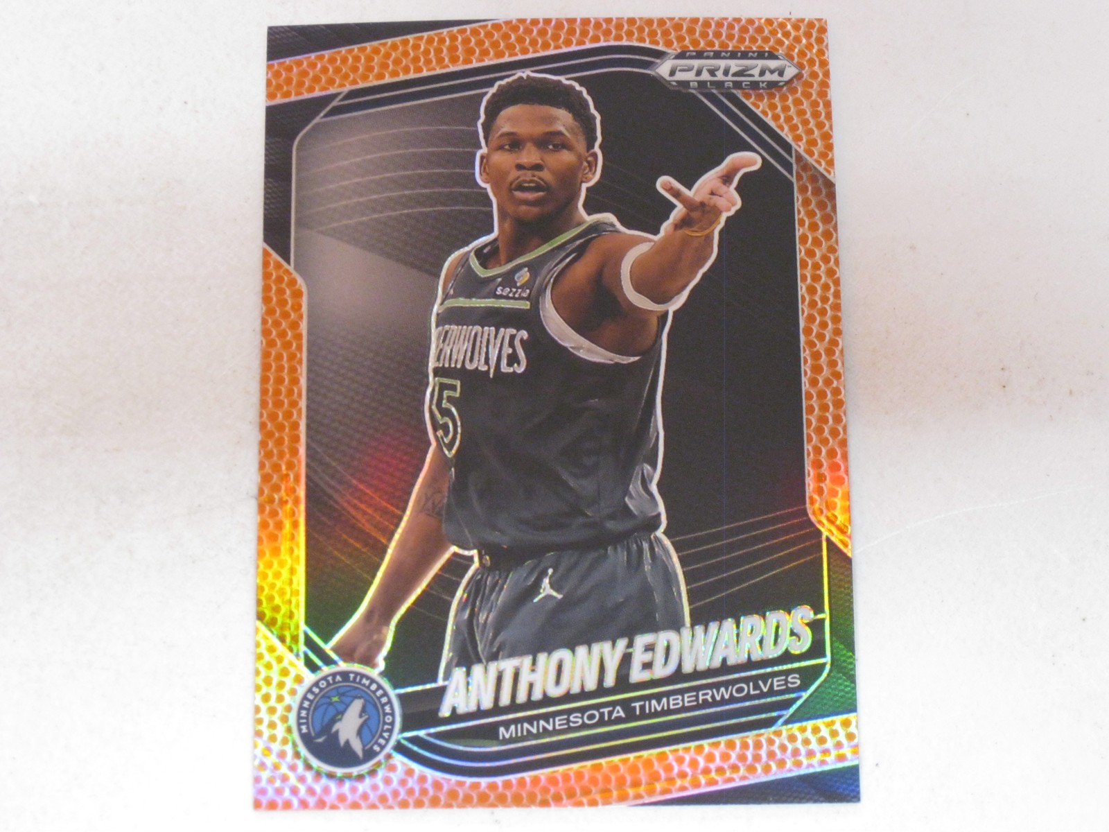 2024-25 Panini Prizm Black Basketball Prizm #17 Anthony Edwards 154/225