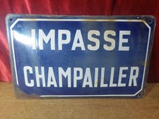 Vintage French Original Enamel Street Sign