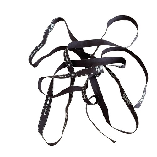 Authentic Hermes Paris Brown Ribbon Designer 75” 6.25’ 2 Yard Gift Wrapping Hair - Picture 3 of 5