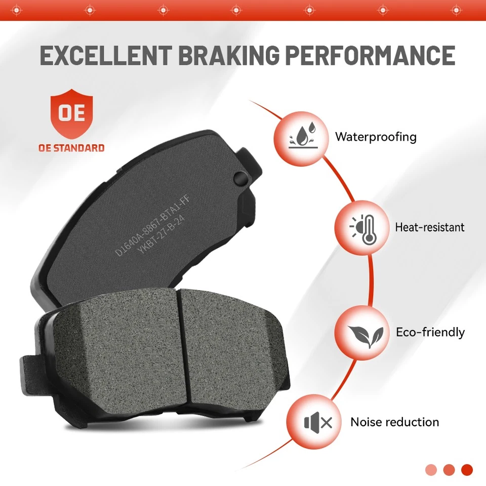 Pastillas de freno de disco cerámicas traseras para Mercedes-Benz CLS550 E350 E550 S600 SL500 Foto 4 de 4