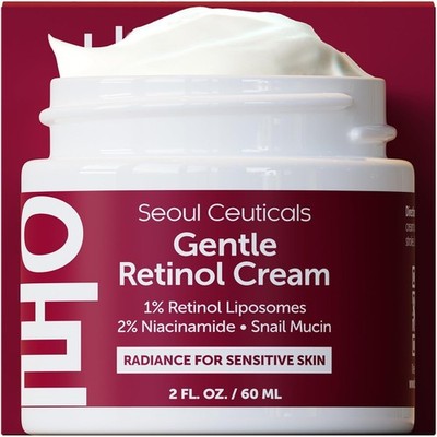1% Korean Retinol Night Cream 97.5% Snail Mucin Moisturizer 2 oz