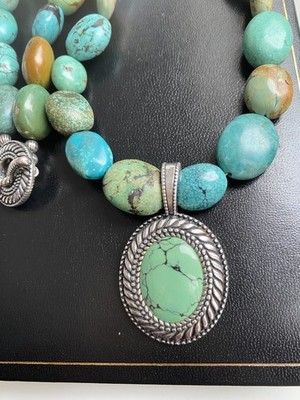 Carolyn Pollack Southwestern Relios Sterlingsilber Türkis Halskette & Anhänger