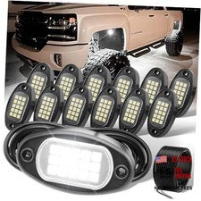 White Rock Lights 6000K Pure White LED Underglow Lights 12 Pods White 15LED