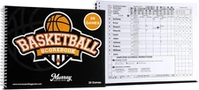 Murray Sporting Goods Basketball Scorebook - 35 Games Score Book Side by Side Sc