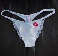 S Victoria's Secret VS Soft Lace Satin Thong Picot Bikini Panties Dream Angels S