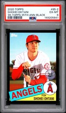 2020 TOPPS 1985 TOPPS 35TH ANNIVERSARY BLACK #85-2 SHOHEI OHTANI 85/299 PSA 6