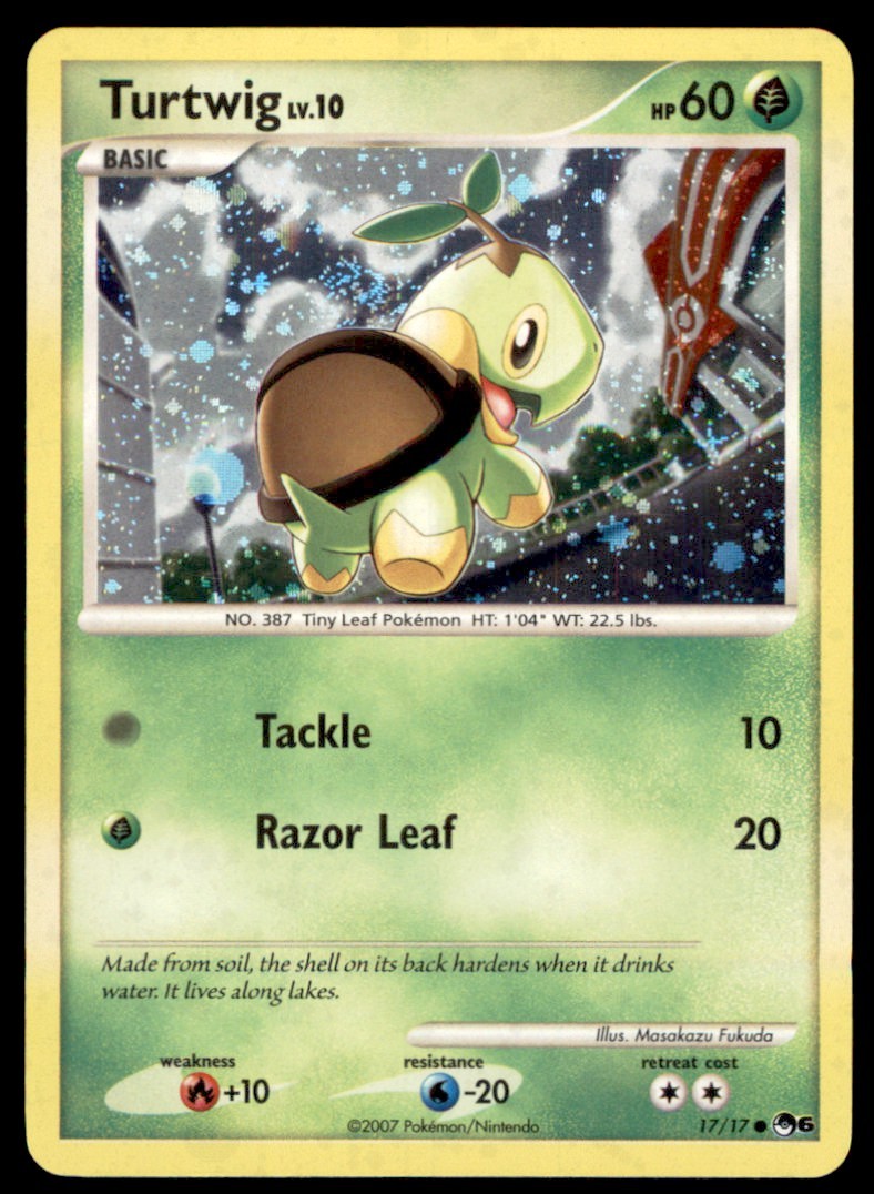 2007 Pokemon POP Series 6 Turtwig Premium English #17/17 Holo