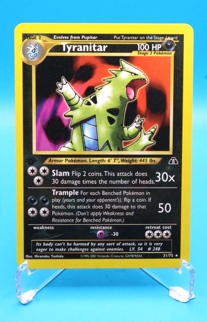 Pokémon TCG Tyranitar Neo Discovery 31/75 1st Edition Non Holo Rare Near Mint