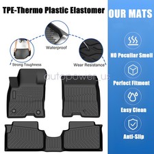 WeatherTech FloorLiner HP Custom Fit Floor Mats Compatible With 2025 2025 Ford Maverick 1st 2nd Row Black