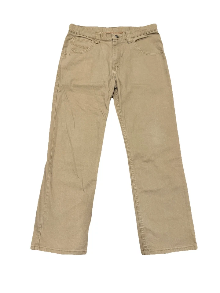 Pantalones Wrangler Niño Juvenil 14 Tostado Husky Calce Recto Flex Elastizado Cintura Ajustable Foto 2 de 4