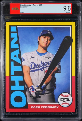 Shohei Ohtani Dodgers 2026 PSA Collector's Club Graded Magazine #50 PSA 9.6