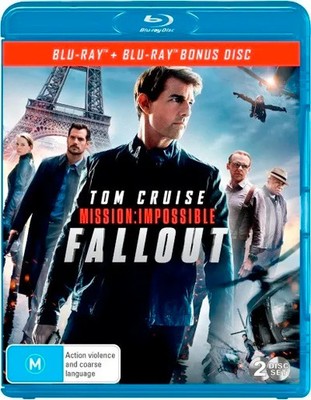 Mission Impossible Fallout Blu-ray | Bonus Disc | Tom Cruise | Region Free