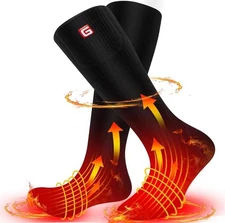 Electric Heated Socks Rechargeable Battery Men Women Winter Foot Warmer 3.7v