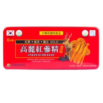 Korean Red Ginseng Extract Gold Capsule 830mg x 120 Tablets