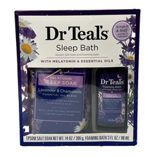 Dr Teal's Sleep Bath Epsom Salt Soak and Foaming Bath Lavender  Chamomile New