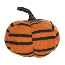 Plush Halloween Striped Pumpkin (Set of 4)