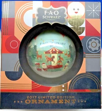 NEW 2017 F-A-O Schwarz Limited Edition Large Ball Ornament