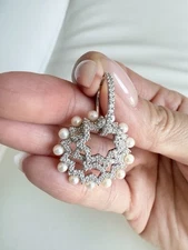 APM Monaco Pearl Crystal Earrings