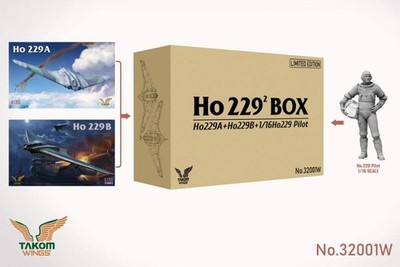 Takom Wings 32001W 1:32 Horten Ho-229A Double Box LE Ho-229A & Ho-229B + 1:16 Fi
