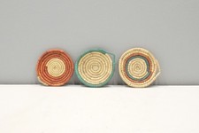 African Basket Botswana Natural Colors Food Basket Set of 3
