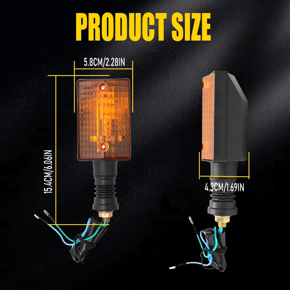 2X Rear Turn Signal Light L+R Fit Yamaha XT600 1984 1985 1986 1987 1988 1989 - Image 4 of 4