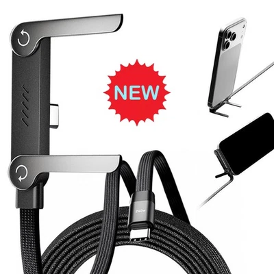 2-in-1 Invisible Holder ChargerCable with Stand, 240W Super FastCharging Cord