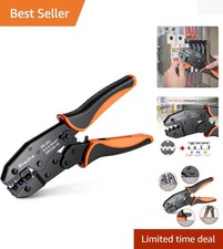 Ratchet Crimping Plier, Insulated Ratcheting Wire Terminal Crimp Tool, -10 0....